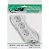 InLine pistikupesade riba InLine 16431W 3-suunaline maanduskontakt CEE 7/3 valge 1,5 m