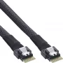 InLine õhuke SAS kaabel, SFF-8654 kuni SFF-8654, 24 Gb/s, 0,5 m