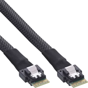 InLine õhuke SAS kaabel, SFF-8654 SFF-8654-le, 24 Gb/s, 1 m