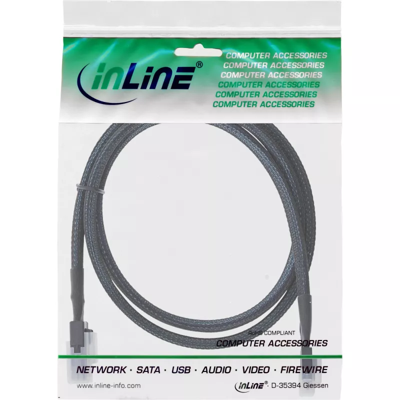 InLine'i õhuke SAS-kaabel, SFF-8654 mini-SAS SFF-8087-le, 12 Gb/s, 0,5 m