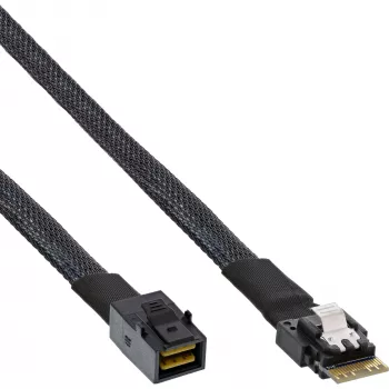 InLine õhuke SAS kaabel InLine 24Gb/s SFF-8654 kuni Mini SAS HD SFF-8643 1m