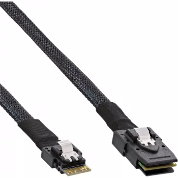InLine õhuke SAS kaabel InLine 27645B SFF-8654 Mini SAS SFF-8087 12Gb/s 1m