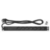 Intellinet 19-tolline 1U rackmount 7-suunaline PDU liigpingekaitse 16A 3m juhe