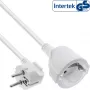 InLine toitepikendusjuhe, tüüp F, nurkne, valge, 2 m
