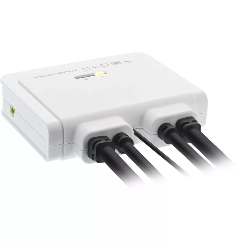 InLine kaabel KVM-lüliti, 2-pordiline, DisplayPort 1.2, 4K, USB, Audio