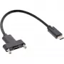InLine USB 3.2 Gen.2 C isane / emane äärikuga kaabel, must, 0,20 m
