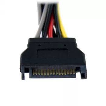StarTech.com 6-tolline SATA-toite Y-hargnemiskaabli adapter – isane/emane, SATA 15-pin, 2 x SATA 15-pin, 0,15 m, isane, emane, sirge