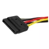 StarTech.com 6-tolline SATA-toite Y-hargnemiskaabli adapter – isane/emane, SATA 15-pin, 2 x SATA 15-pin, 0,15 m, isane, emane, sirge