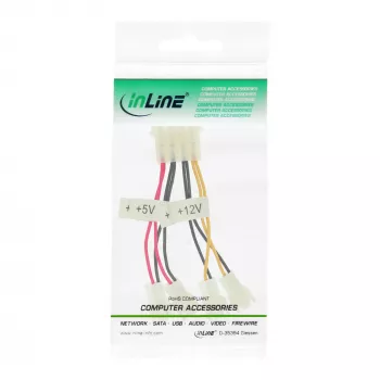 InLine Ventilaatori Adapterkaabel 2x 12V ja 2x 5V 4 Ventilaatorile 33005B