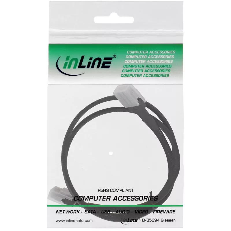 InLine SAS-kaabel sisemine, Mini-SAS SFF-8087 Mini-SAS SFF-8087-le, külgribaga, 1 m