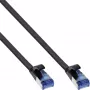 InLine lame patch-kaabel, U/FTP, Cat.6A, TPE halogeenivaba, must, 3 m