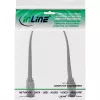 InLine lame patch-kaabel, U/FTP, Cat.8.1, TPE halogeenivaba, hall, 0,25 m