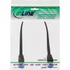 InLine lame patch-kaabel, U/FTP, Cat.6A, TPE halogeenivaba, must, 0.25m