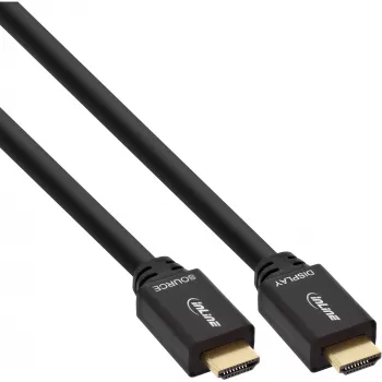 InLine High Speed HDMI kaabel w/Eth., aktiivne, M/M, must, kullatud kontaktid, 40 m
