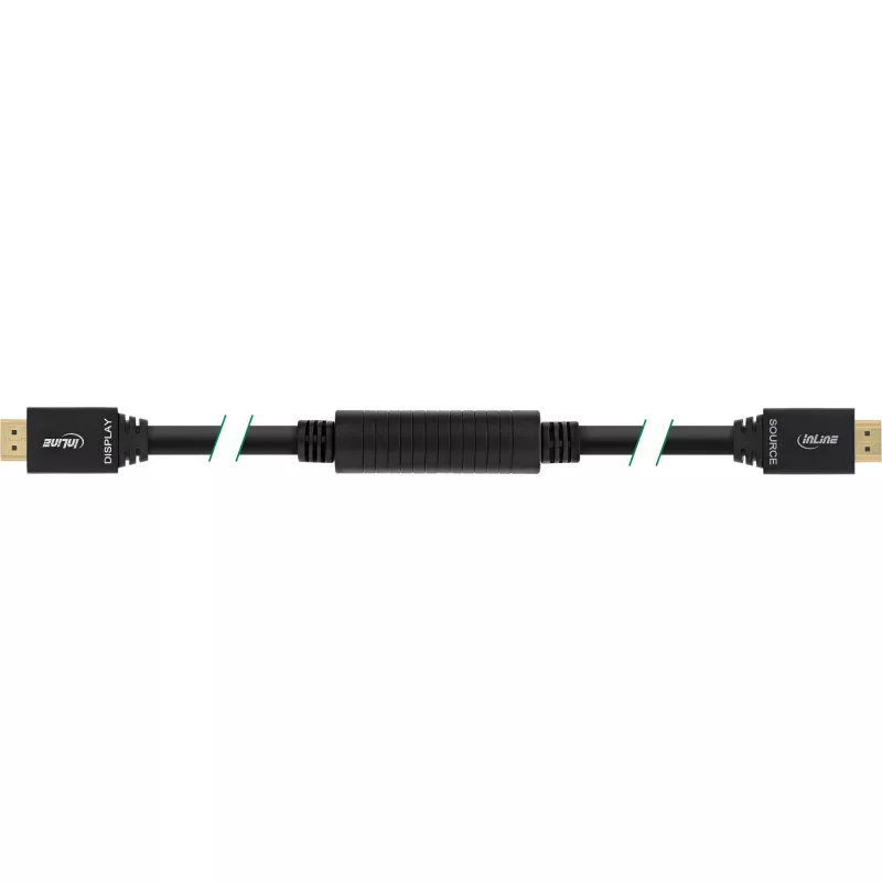 InLine High Speed HDMI kaabel w/Eth., aktiivne, M/M, must, kullatud kontaktid, 40 m