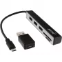 InLine USB OTG kaardilugeja ja 3 pordiga USB 2.0 jaotur SDXC ja microSD jaoks + adapter