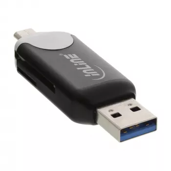 InLine USB3.0 kahe kaardilugeja, USB A ja Micro-USB 2.0 SDXC ja microSDXC jaoks