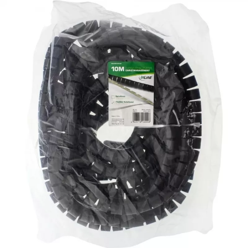 Paindlik kaabelkanal InLine 59947V 10 m must 28 mm
