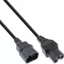 InLine B-16811C toitekaabel Must 3 m C15 ühenduspistik IEC C14