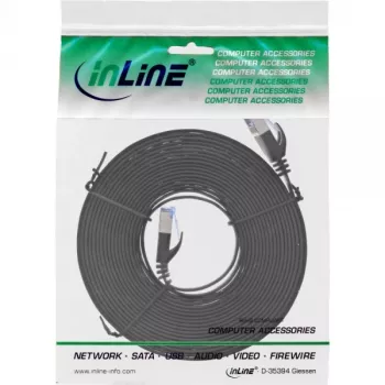 InLine lame ühenduskaabel, U/FTP, Cat.6A, must, 5m