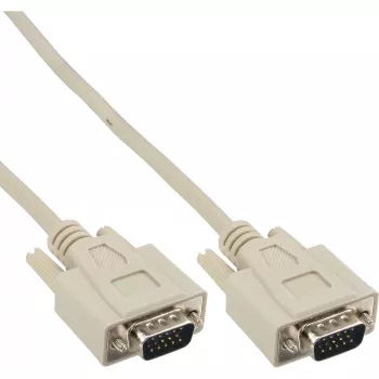 VGA-kaabel 15 Pin HD isane/isane beež 1m InLine 17712C