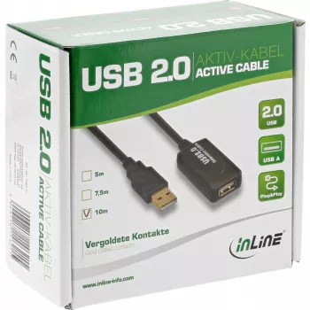 InLine USB 2.0 aktiivne signaalikorduskaabel tüüp A-pistik / A-pesa, 5m