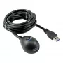 InLine USB 3.2 Gen.1 kaabel USB tüüp A M / A F + toide, alusega, must, 1m