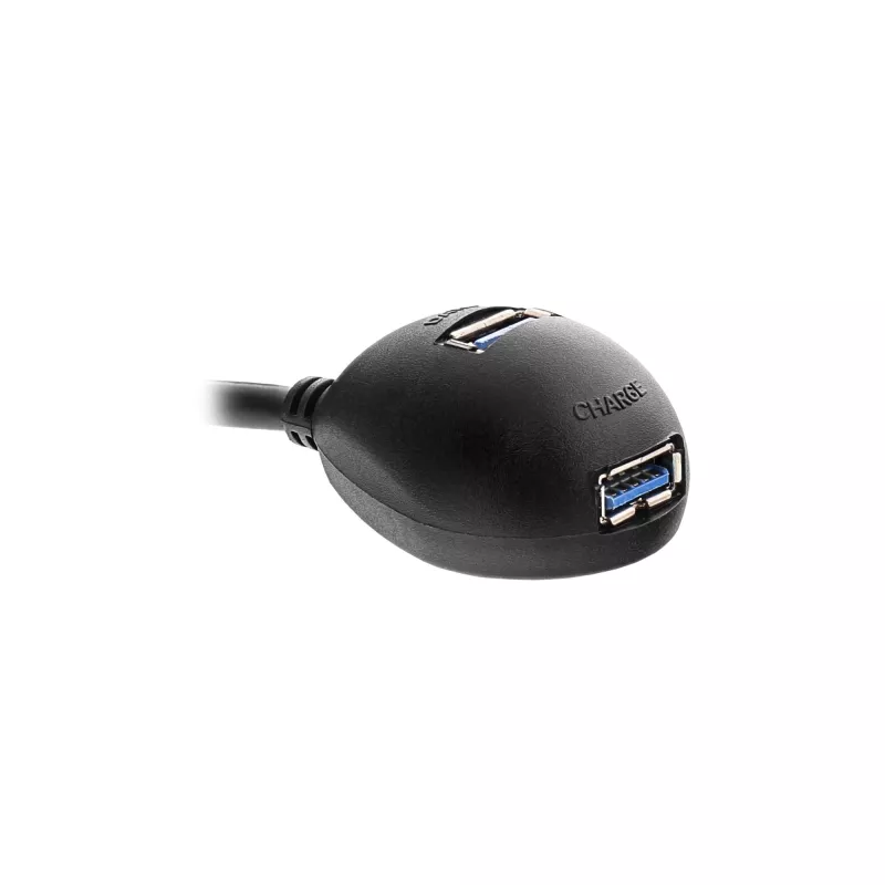 InLine USB 3.2 Gen.1 kaabel USB tüüp A M / A F + toide, alusega, must, 1m
