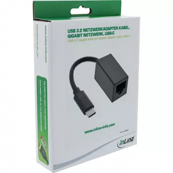 InLine USB 3.2 Gigabitine Etherneti võrguadapteri kaabel, USB-C
