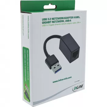 InLine USB 3.2 Gigabit Etherneti võrguadapteri kaabel, USB-A