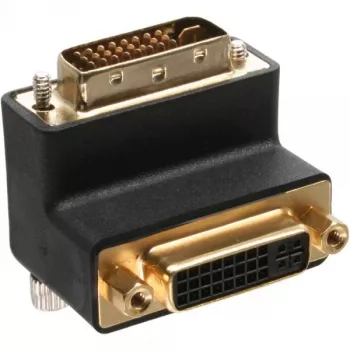 InLine DVI-I adapter 90° nurga all digitaalne + analoog 24+5 isane / emane must