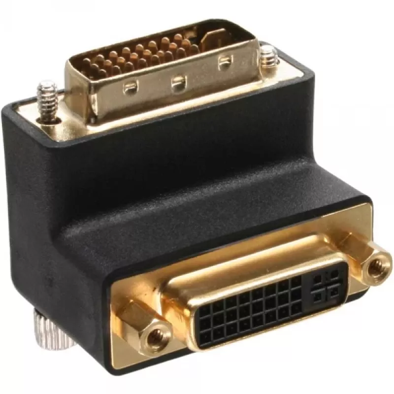 InLine DVI-I adapter 90° nurga all digitaalne + analoog 24+5 isane / emane must