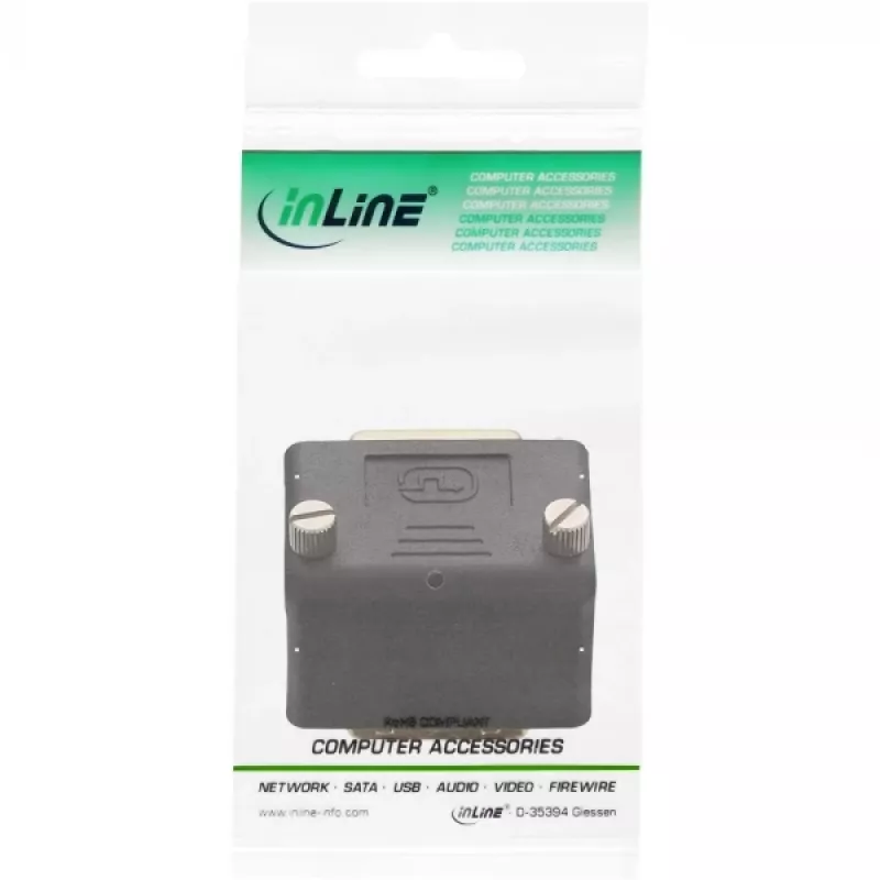 InLine DVI-I adapter 90° nurga all digitaalne + analoog 24+5 isane / emane must
