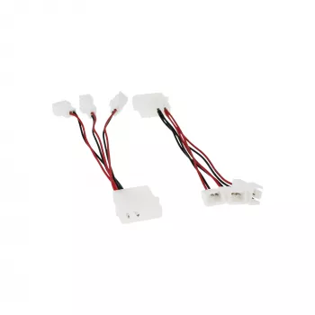 InLine arvuti ventilaatori adapterkaabel 12 V / 5 V kuni 3 ventilaatorile 33005A