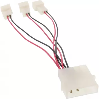 InLine arvuti ventilaatori adapterkaabel 12 V / 5 V kuni 3 ventilaatorile 33005A