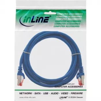 InLine patch-kaabel S/FTP PiMF Cat.6 250MHz PVC copper sinine 0,25m
