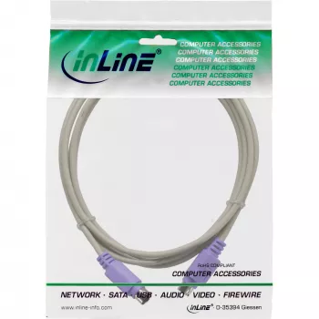 InLine PS/2-kaabel isane/isane hall lilla pistikuga 2 m