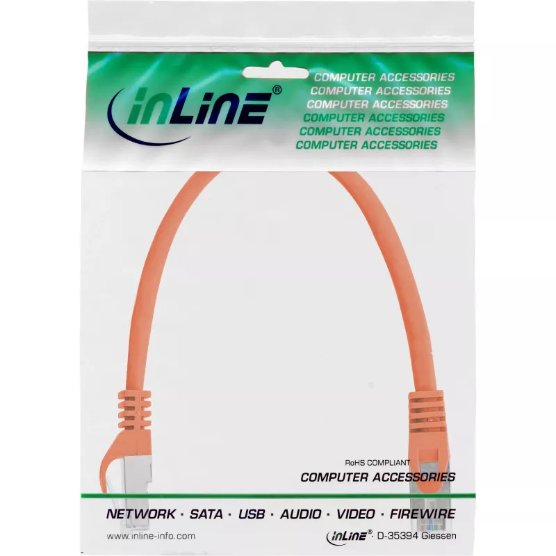 InLine patch-kaabel SF/UTP Cat.5e oranž 0,3 m