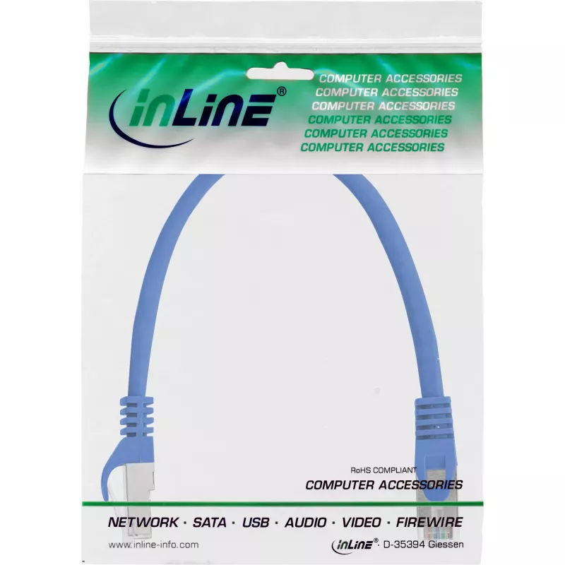 InLine patch-kaabel SF/UTP Cat.5e sinine 0,3 m