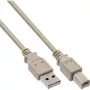 USB 2.0 kaabel Type A-pistik / B-pistik beež 0,5m InLine 34505H