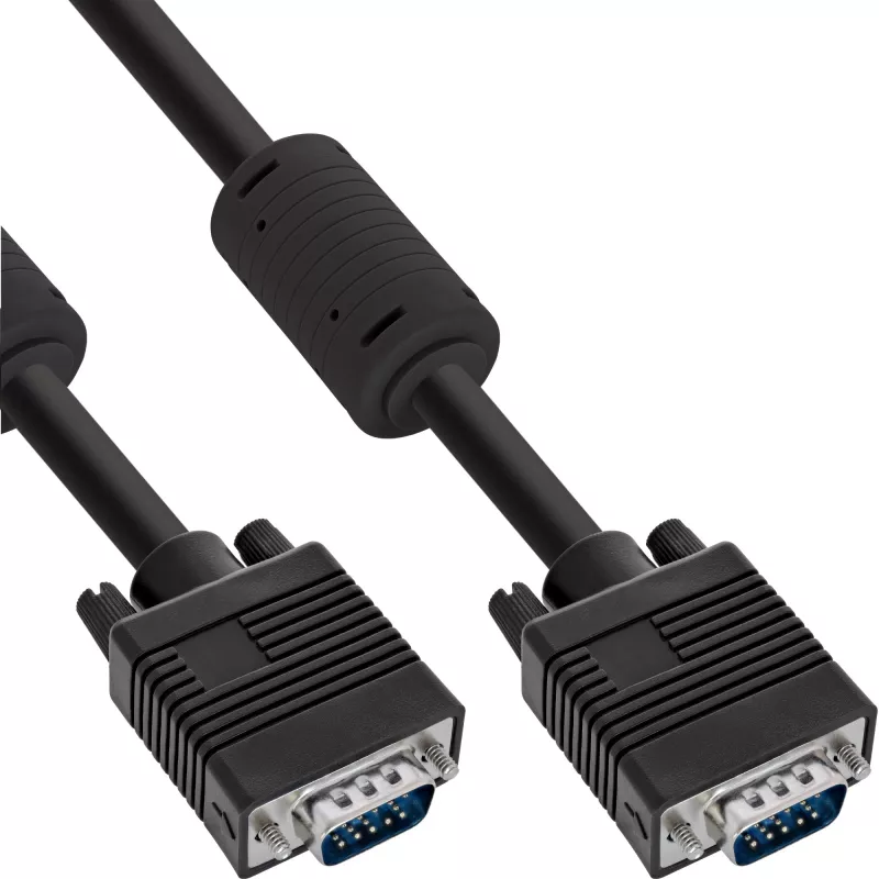 S-VGA-kaabel InLine 17710B 15HD isane isane must 3m