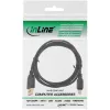 InLine USB 2.0 Mini kaabel, tüüp A-pistik / Mini-B-pistik (5pin), must/kuldne, 1m