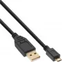 InLine Micro USB 2.0 kaabel USB-tüüp A-pistik / Micro-B-pistik, must, 1 m