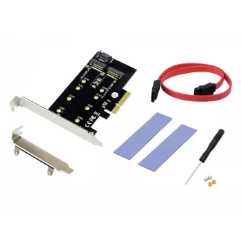 Conceptronic EMRICK 2-in-1 M.2 SSD PCIe adapter SATA AHCI NVMe