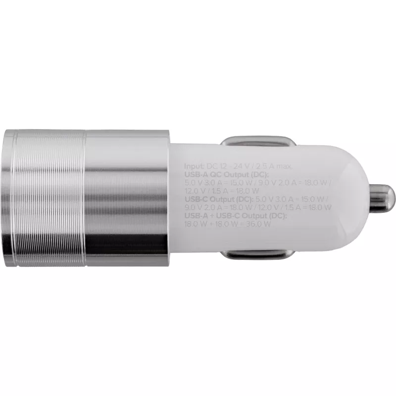 InLine USB autolaadur toiteadapter Quick Charge 3.0, valge