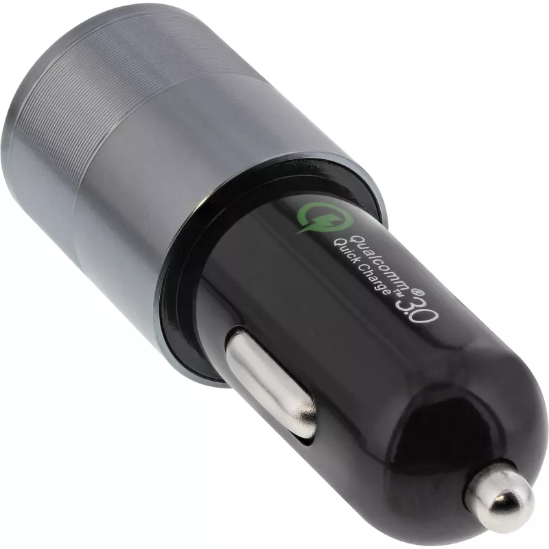 InLine USB-autolaadur toiteadapter Quick Charge 3.0, must