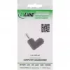 InLine DC-adapter 5,5x2,1 mm isane/emane nurgeline pistik universaalne must
