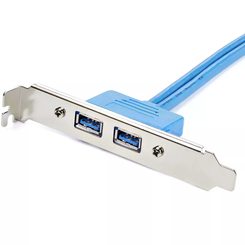 StarTech.com 2 pordiga USB 3.0 A emane pesaplaadi adapter, IDC, USB 3.2 Gen 1 (3.1 Gen 1), sinine, roostevaba teras, 0,5 m, CE, REACH, 500 mm