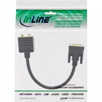 DVI-I adapterkaabel InLine 17301 DVI-I isane / DVI-I emane + S-VGA emane