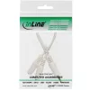 InLine Stereo Y-kaabel 3,5 mm stereopistik kahele 3,5 mm stereopesale valge/kuldne, 0,1 m